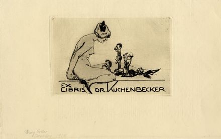  Georg Erler  (1871 - Bad Reichenhall, 1950) : Lotto composto di 2 ex libris erotici.  - Asta Arte antica, moderna e contemporanea - Libreria Antiquaria Gonnelli - Casa d'Aste - Gonnelli Casa d'Aste