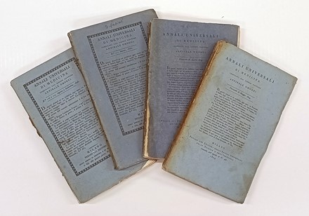 Annali Universali di medicina compilati da Annibale Omodei. Periodici e Riviste, Medicina, Collezionismo e Bibliografia  Annibale Omodei  - Auction Books, autographs & manuscripts [timed auction] - Libreria Antiquaria Gonnelli - Casa d'Aste - Gonnelli Casa d'Aste