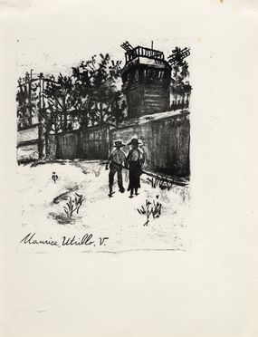  Maurice Utrillo  (Parigi, 1883 - 1955) : Lotto composto di 2 incisioni.  - Asta Arte antica, moderna e contemporanea - Libreria Antiquaria Gonnelli - Casa d'Aste - Gonnelli Casa d'Aste