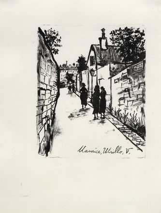  Maurice Utrillo  (Parigi, 1883 - 1955) : Lotto composto di 2 incisioni.  - Asta Arte antica, moderna e contemporanea - Libreria Antiquaria Gonnelli - Casa d'Aste - Gonnelli Casa d'Aste