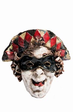 Eugenio Pattarino  (Firenze, 1885 - 1971) : Lotto composto di 2 maschere carnevalesche.  - Asta Arte antica, moderna e contemporanea - Libreria Antiquaria Gonnelli - Casa d'Aste - Gonnelli Casa d'Aste