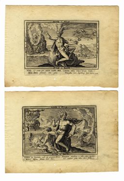  Adriaen Collaert  (Anversa, 1560 - 1618) [da] : Terra, Aqua, Aer, Ignis (I quattro elementi).  - Auction Ancient, modern and contemporary art - Libreria Antiquaria Gonnelli - Casa d'Aste - Gonnelli Casa d'Aste