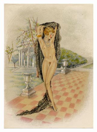  Edouard Chimot  (Lilla, 1880 - Parigi, 1959) : Lotto composto di 10 litografie e 1 disegno erotici.  - Auction Ancient, modern and contemporary art - Libreria Antiquaria Gonnelli - Casa d'Aste - Gonnelli Casa d'Aste