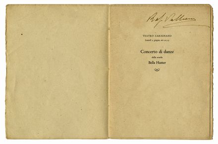  Felice Casorati  (Novara, 1883 - Torino, 1963) : Concerto di danze, libretto con  [..]