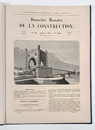 Nouvelles Annales de la Construction. Publication rapide et �conomique des documents [...] relatifs � la construction fran�aise et �trang�re. Periodici e Riviste, Ingegneria, Collezionismo e Bibliografia, Scienze tecniche e matematiche  - Auction Books, autographs & manuscripts [timed auction] - Libreria Antiquaria Gonnelli - Casa d'Aste - Gonnelli Casa d'Aste