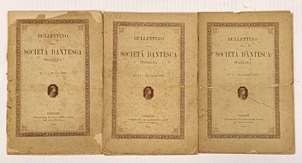 Bullettino della Societ� Dantesca Italiana. Rassegna critica degli studi danteschi diretta da Michele Barbi. Periodici e Riviste, Dantesca, Collezionismo e Bibliografia, Letteratura  Michele Barbi  - Auction Books, autographs & manuscripts [timed auction] - Libreria Antiquaria Gonnelli - Casa d'Aste - Gonnelli Casa d'Aste