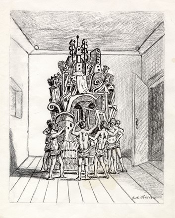  Giorgio De Chirico  (Volos, 1888 - Roma, 1978) : Lotto composto di 2 incisioni dall'Hebdomeros.  - Asta Arte antica, moderna e contemporanea - Libreria Antiquaria Gonnelli - Casa d'Aste - Gonnelli Casa d'Aste