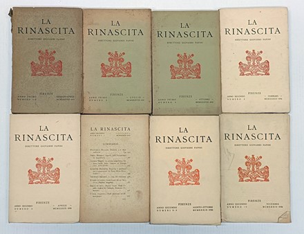 La Rinascita. Rivista del Centro Nazionale di studi sul Rinascimento. Direttore Giovanni Papini. Periodici e Riviste, Collezionismo e Bibliografia  Giovanni Papini  (Firenze, 1881 - Firenze, 1956)  - Auction Books, autographs & manuscripts [timed auction] - Libreria Antiquaria Gonnelli - Casa d'Aste - Gonnelli Casa d'Aste