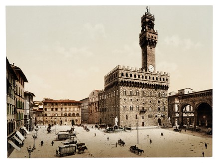  Photochrom Zrich [P. Z.]  ( - 1932) : Lotto di due vedute di Firenze stampate in fotocromia.  - Auction Fotografie storiche - Libreria Antiquaria Gonnelli - Casa d'Aste - Gonnelli Casa d'Aste