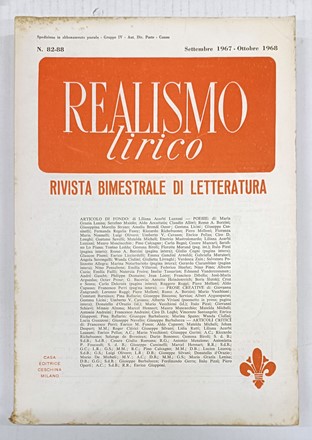 Realt�, (poi) Realismo lirico. Rivista bimestrale di letteratura. Periodici e Riviste, Letteratura, Collezionismo e Bibliografia  Aldo Capasso  - Auction Books, autographs & manuscripts [timed auction] - Libreria Antiquaria Gonnelli - Casa d'Aste - Gonnelli Casa d'Aste