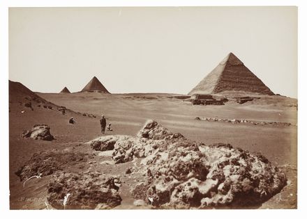  Emile Béchard  (Les Salles-du-Gardon, 1844 - Marsiglia, ) : Lotto di due vedute delle Piramidi d'Egitto.  - Auction Fotografie storiche - Libreria Antiquaria Gonnelli - Casa d'Aste - Gonnelli Casa d'Aste