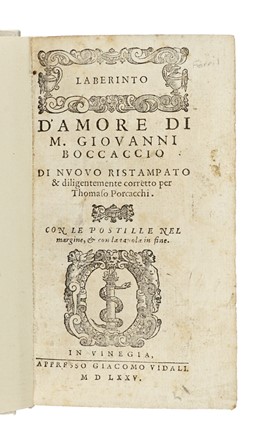  Boccaccio Giovanni : L'amorosa Fiammetta. Classici, Letteratura italiana, Letteratura, Letteratura  - Auction Books, autographs & manuscripts [timed auction] - Libreria Antiquaria Gonnelli - Casa d'Aste - Gonnelli Casa d'Aste