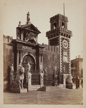  Carlo Naya  (Tronzano Vercellese, 1816 - Venezia, 1882) : Lotto di due vedute di  [..]