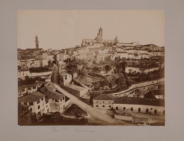  Paolo Lombardi  (Siena, 1827 - 1890) : Lotto di due albumine: vedute di Siena.  - Auction Fotografie storiche - Libreria Antiquaria Gonnelli - Casa d'Aste - Gonnelli Casa d'Aste