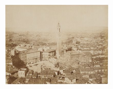  Paolo Lombardi  (Siena, 1827 - 1890) : Lotto di due albumine: vedute di Siena.  [..]