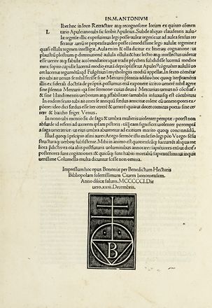  Cicero Marcus Tullius : Commentarii Philippicarum cum annotationibus Philippi Beroaldi...  [..]