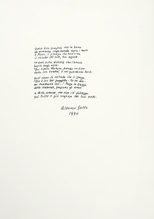  Gatto Alfonso : Alfonso Gatto. 5 litografie, 5 poesie, 1 poesia autografata. Libro d'Artista, Collezionismo e Bibliografia  - Auction Books, autographs & manuscripts [timed auction] - Libreria Antiquaria Gonnelli - Casa d'Aste - Gonnelli Casa d'Aste