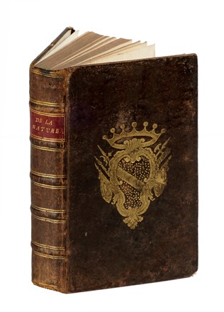 De la nature. Premiere partie. Legatura, Scienze naturali, Filosofia, Collezionismo e Bibliografia  - Auction Books, autographs & manuscripts [timed auction] - Libreria Antiquaria Gonnelli - Casa d'Aste - Gonnelli Casa d'Aste
