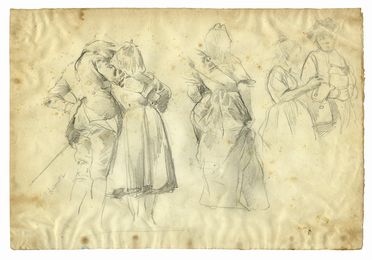  Federico Andreotti  (Firenze, 1847 - 1930) : Lotto composto di 2 disegni.  - Auction Modern and Contemporary Art - Libreria Antiquaria Gonnelli - Casa d'Aste - Gonnelli Casa d'Aste