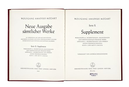  Mozart Wolfgang Amadeus : Complete works.  - Asta Libri, autografi e manoscritti - Libreria Antiquaria Gonnelli - Casa d'Aste - Gonnelli Casa d'Aste