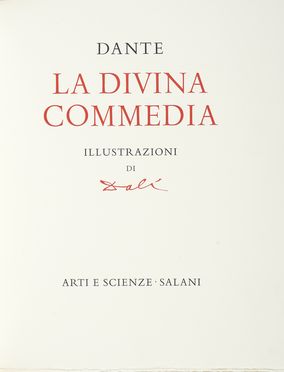  Alighieri Dante : La Divina Commedia. Illustrazioni di Dalì.  Salvador Dalì  (Figueres,  [..]
