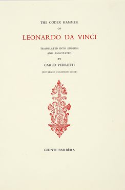  Leonardo da Vinci : The Codex Hammer [...] by Carlo Pedretti...  - Asta Libri, autografi e manoscritti - Libreria Antiquaria Gonnelli - Casa d'Aste - Gonnelli Casa d'Aste