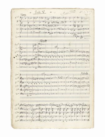  Toselli Enrico : Partitura autografa firmata. Composizione senza titolo. Musica, Musica, Teatro, Spettacolo  - Auction Books, autographs & manuscripts - Libreria Antiquaria Gonnelli - Casa d'Aste - Gonnelli Casa d'Aste