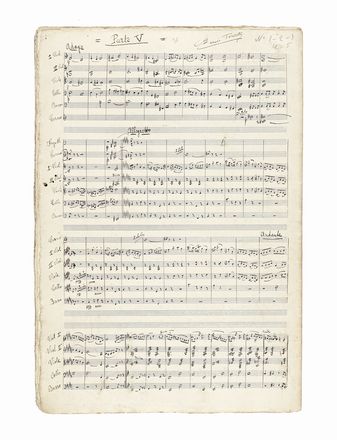  Toselli Enrico : Partitura autografa firmata. Composizione senza titolo.  - Asta Libri, autografi e manoscritti - Libreria Antiquaria Gonnelli - Casa d'Aste - Gonnelli Casa d'Aste