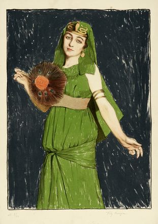  Fritz Burger  (1867 - 1927) : Ragazza in costume egizio.  - Asta Arte Moderna e Contemporanea - Libreria Antiquaria Gonnelli - Casa d'Aste - Gonnelli Casa d'Aste
