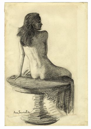  Enzo Innocenti  (Firenze, 1913 - 1996) : Lotto composto di 2 nudi femminili.  - Auction Modern and Contemporary Art - Libreria Antiquaria Gonnelli - Casa d'Aste - Gonnelli Casa d'Aste
