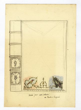  Anonimo dell'inizio del XX secolo : Lotto composto di 16 studi di legature.  - Auction Modern and Contemporary Art - Libreria Antiquaria Gonnelli - Casa d'Aste - Gonnelli Casa d'Aste