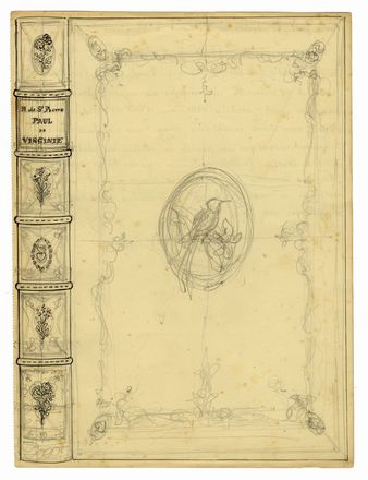  Anonimo dell'inizio del XX secolo : Lotto composto di 16 studi di legature.  - Auction Modern and Contemporary Art - Libreria Antiquaria Gonnelli - Casa d'Aste - Gonnelli Casa d'Aste