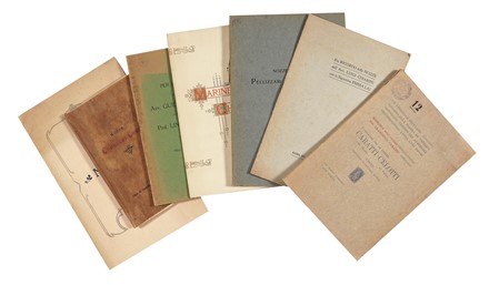 Lotto di 51 opuscoli per nozze, alcuni su carta decorata. Letteratura italiana,  [..]