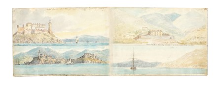  Lord William Paget  (Westminster,, 1803 - Boulogne-sur-Mer,, 1873) : Sette acquerelli con vedute di Portoferraio e Portolongone e altri scorci dell'isola d'Elba dal taccuino di viaggio di William Paget.  - Asta Libri, autografi e manoscritti - Libreria Antiquaria Gonnelli - Casa d'Aste - Gonnelli Casa d'Aste