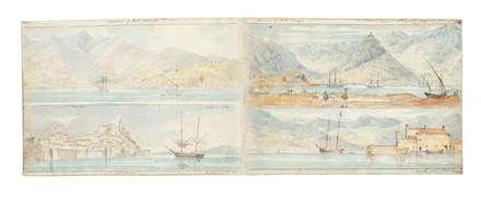  Lord William Paget  (Westminster,, 1803 - Boulogne-sur-Mer,, 1873) : Sette acquerelli con vedute di Portoferraio e Portolongone e altri scorci dell'isola d'Elba dal taccuino di viaggio di William Paget.  - Asta Libri, autografi e manoscritti - Libreria Antiquaria Gonnelli - Casa d'Aste - Gonnelli Casa d'Aste