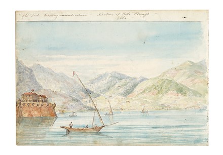  Lord William Paget  (Westminster,, 1803 - Boulogne-sur-Mer,, 1873) : Sette acquerelli con vedute di Portoferraio e Portolongone e altri scorci dell'isola d'Elba dal taccuino di viaggio di William Paget.  - Asta Libri, autografi e manoscritti - Libreria Antiquaria Gonnelli - Casa d'Aste - Gonnelli Casa d'Aste