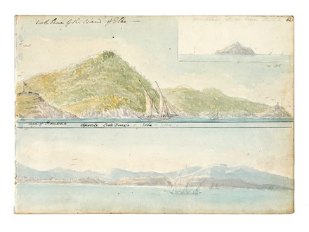  Lord William Paget  (Westminster,, 1803 - Boulogne-sur-Mer,, 1873) : Sette acquerelli con vedute di Portoferraio e Portolongone e altri scorci dell'isola d'Elba dal taccuino di viaggio di William Paget.  - Asta Libri, autografi e manoscritti - Libreria Antiquaria Gonnelli - Casa d'Aste - Gonnelli Casa d'Aste