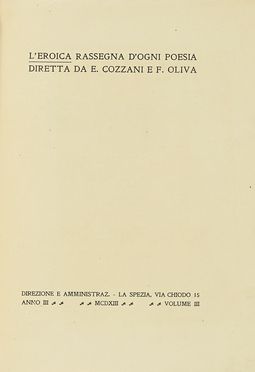 L'Eroica. Anno III. Volume III. Fascicolo I. Periodici e Riviste, Figurato, Collezionismo  [..]