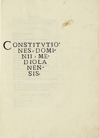 Constitutiones dominii Mediolanensis. Diritto, Storia, Storia locale, Storia, Diritto  [..]