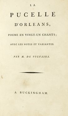  Voltaire François-Marie Arouet (de) : La pucelle d'Orleans, poeme en vingt-un chants;  [..]
