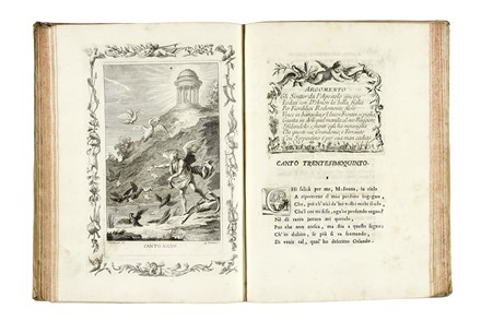  Ariosto Ludovico : Orlando furioso. Tomo I (-IV). Letteratura italiana, Figurato,  [..]