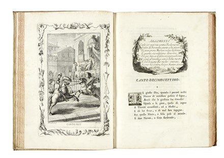  Ariosto Ludovico : Orlando furioso. Tomo I (-IV). Letteratura italiana, Figurato,  [..]