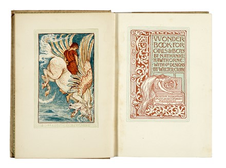 Lotto di 4 libri illustrati per l'infanzia. Illustrati per l'infanzia, Letteratura  Walter Crane  (Liverpool, 1845 - Horsham, 1915), Nathaniel Hawthorne  - Auction Books, autographs & manuscripts - Libreria Antiquaria Gonnelli - Casa d'Aste - Gonnelli Casa d'Aste