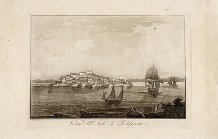  Giuseppe Pera  (Livorno?, ), Antonio Terreni  (Livorno?, ) : Veduta dell'Isola di Portoferraio.  - Auction Books, autographs & manuscripts - Libreria Antiquaria Gonnelli - Casa d'Aste - Gonnelli Casa d'Aste