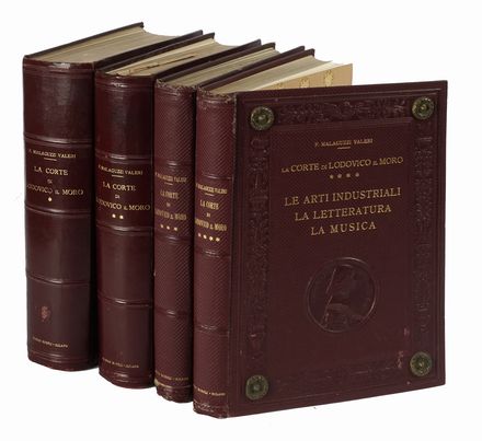  Malaguzzi Valeri Francesco : La corte di Lodovico il Moro. Bramante e Leonardo da Vinci. Gli artisti lombardi. Le arti industriali, la letteratura, la musica.  - Asta Libri, autografi e manoscritti - Libreria Antiquaria Gonnelli - Casa d'Aste - Gonnelli Casa d'Aste