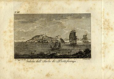  Thomas Dixon  (attivo 1740-1763, ) : View of PORTO FERRAJO, in the ISLE of ELBA.  - Auction Books, autographs & manuscripts - Libreria Antiquaria Gonnelli - Casa d'Aste - Gonnelli Casa d'Aste