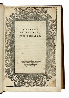  Alessandri Alessandro : Dies geniales.  - Asta Libri, autografi e manoscritti - Libreria Antiquaria Gonnelli - Casa d'Aste - Gonnelli Casa d'Aste