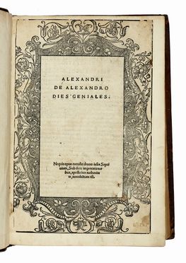  Alessandri Alessandro : Dies geniales. Diritto, Storia, Diritto e Politica  - Auction Books, autographs & manuscripts - Libreria Antiquaria Gonnelli - Casa d'Aste - Gonnelli Casa d'Aste