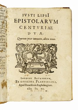  Lipsius Justus : Epistolarum centuriae duae. Classici, Letteratura  - Auction Books, autographs & manuscripts - Libreria Antiquaria Gonnelli - Casa d'Aste - Gonnelli Casa d'Aste