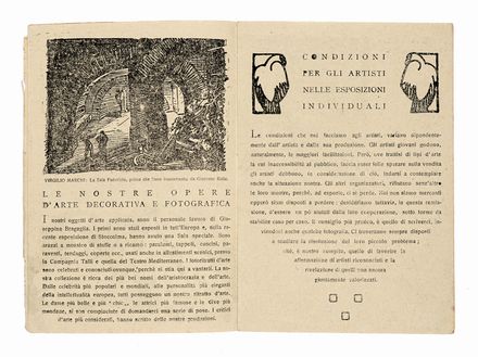 Fondazione della nuova sede della casa d'arte Bragaglia alle terme romane di via Avignonesi in Roma.  Virgilio Marchi  (Livorno, 1895 - Roma, 1960)  - Asta Libri, autografi e manoscritti - Libreria Antiquaria Gonnelli - Casa d'Aste - Gonnelli Casa d'Aste